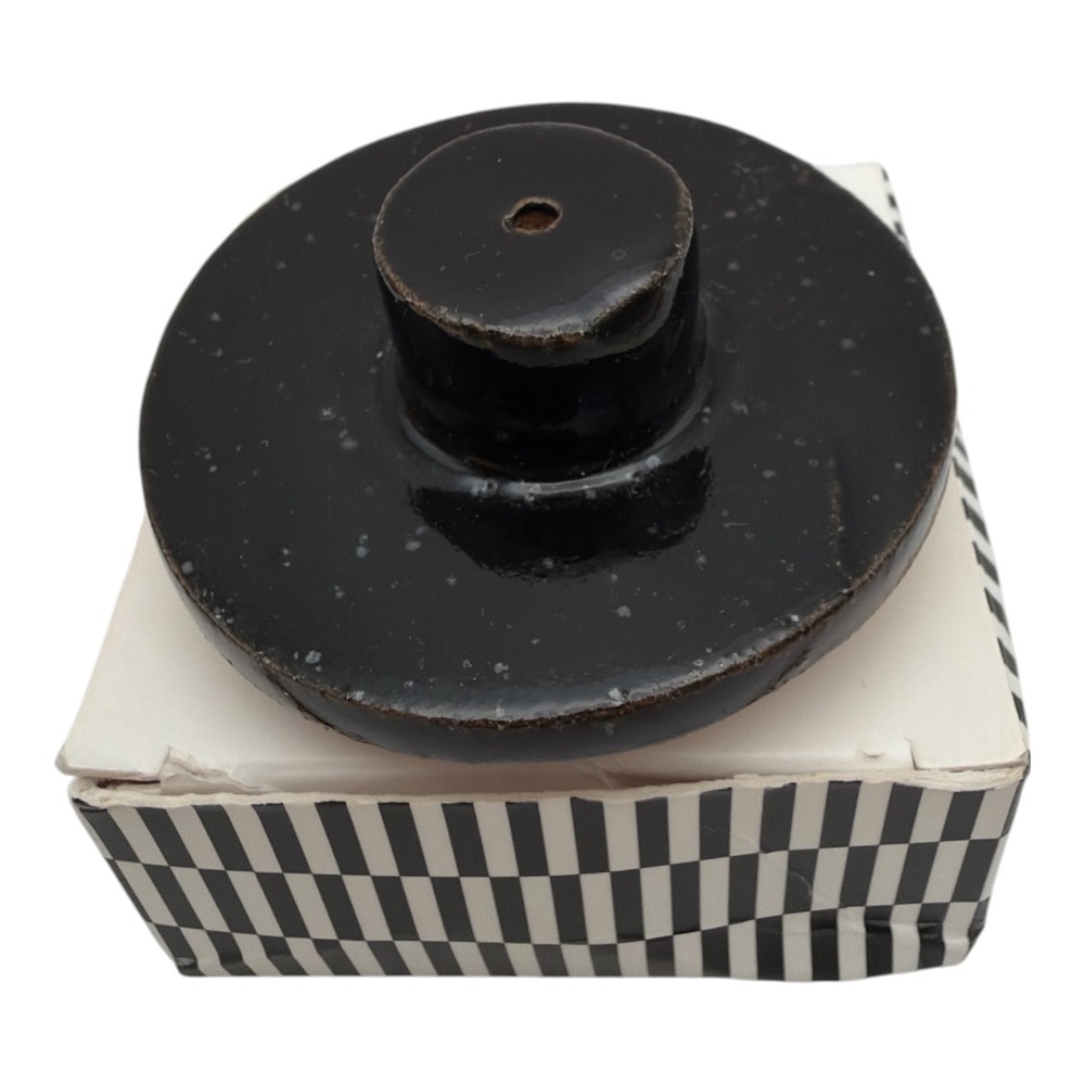 Norden Ceramic Black Incense Holder Handmade California USA NIB